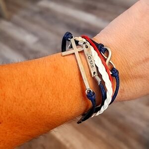 infinity love cross  christianity bracelet